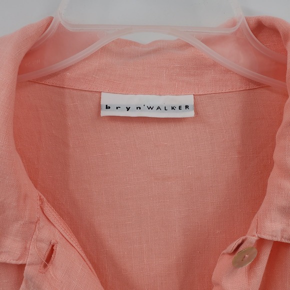 Women's Bryn Walker Linen Button‎ Down Shirt Top Size Large - Picture 2 of 5